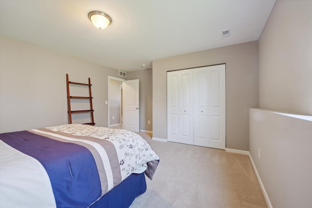 58852 Silvergrass Dr, Mattawan, MI 49071 - bedroom with a closet and light carpet