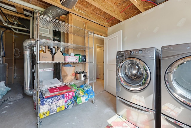 58852 Silvergrass Dr, Mattawan, MI 49071 - laundry room featuring separate washer and dryer