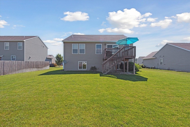 58852 Silvergrass Dr, Mattawan, MI 49071 - rear view of house featuring stairs and a deck