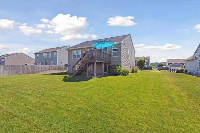 58852 Silvergrass Dr, Mattawan, MI 49071 - rear view of property with stairs and a wooden deck