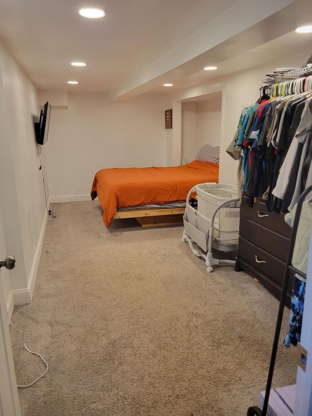1211 Howard Ave, Muskegon, MI 49442 - bedroom with carpet flooring and recessed lighting