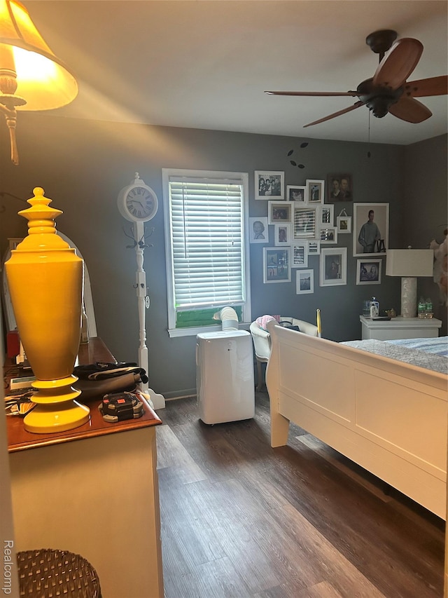 305 Goldengate St, Lake Orion, MI 48362 - bedroom featuring dark wood-style flooring and ceiling fan