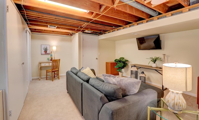 1441 Lewison Ave NE, Grand Rapids, MI 49505 - living area with light carpet and baseboards