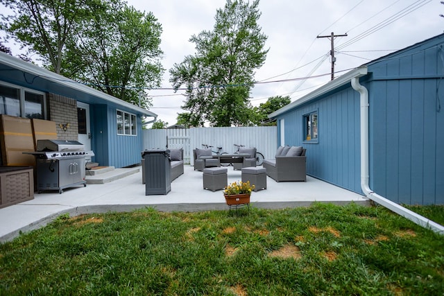31124 Geraldine St, Westland, MI 48185 - view of patio featuring an outdoor hangout area and area for grilling