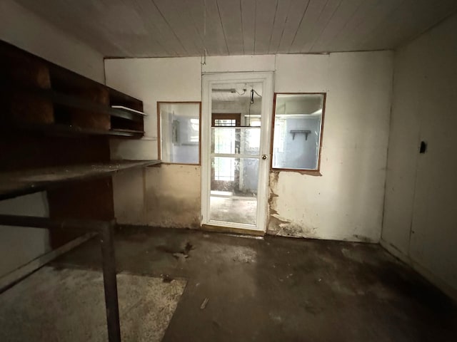 521 N 3rd St, Niles, MI 49120 - miscellaneous room with concrete floors and wooden ceiling