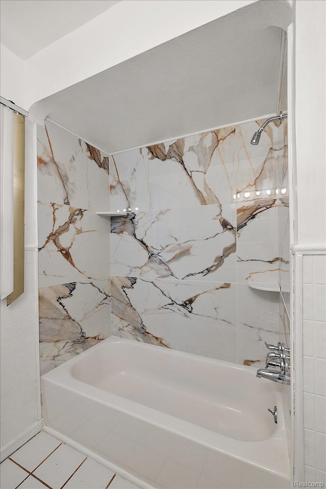 18285 Faust Ave, Detroit, MI 48219 - full bathroom with shower / tub combination and tile walls