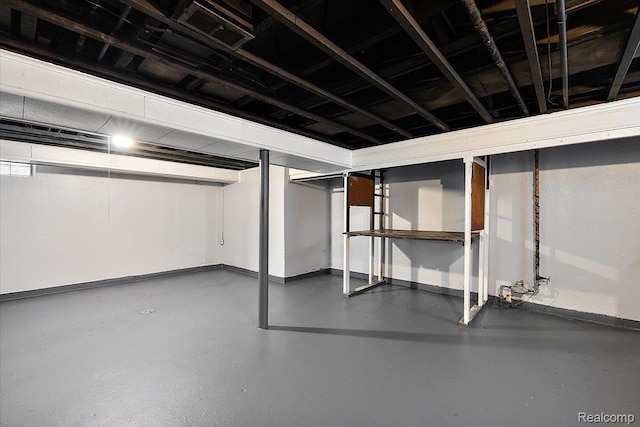 18285 Faust Ave, Detroit, MI 48219 - unfinished below grade area featuring baseboards