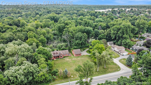 161OXBOW Oxbow Lake Rd, White Lake, MI 48386 - bird's eye view of a forest