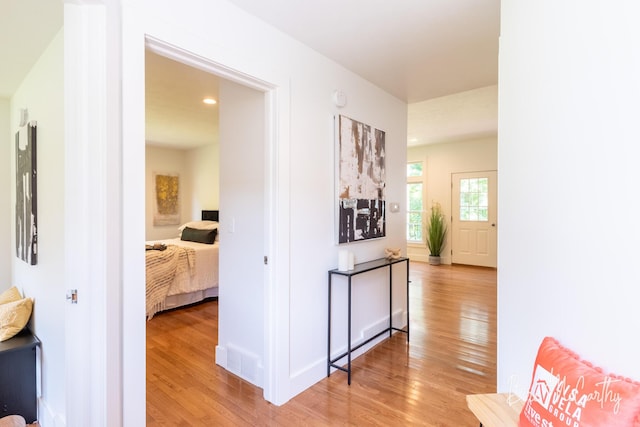 68 E River Rd, Muskegon, MI 49445 - hall with light wood-style floors and recessed lighting