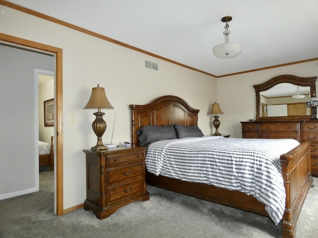 630 Forest St, Wyandotte, MI 48192 - bedroom featuring carpet flooring and crown molding