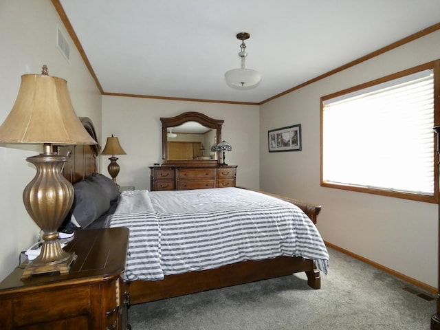 630 Forest St, Wyandotte, MI 48192 - carpeted bedroom with ornamental molding