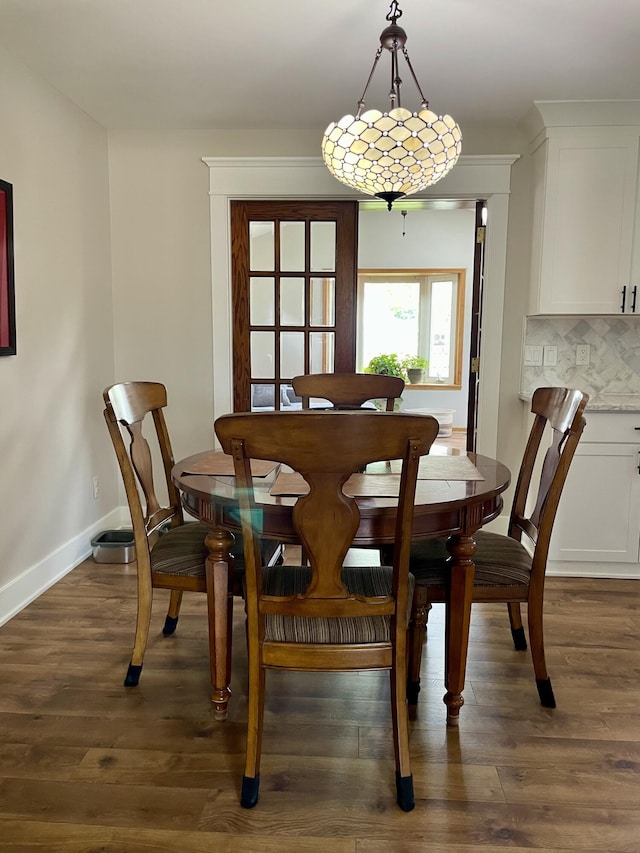 630 Forest St, Wyandotte, MI 48192 - dining room featuring dark wood-style floors