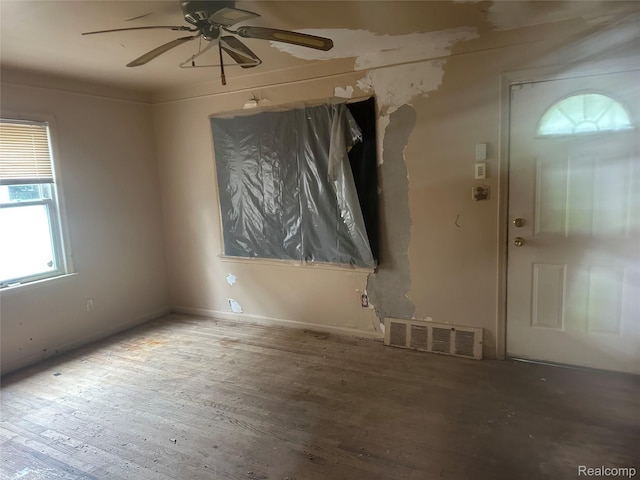 15921 Bramell St, Detroit, MI 48223 - entryway featuring a ceiling fan and wood finished floors