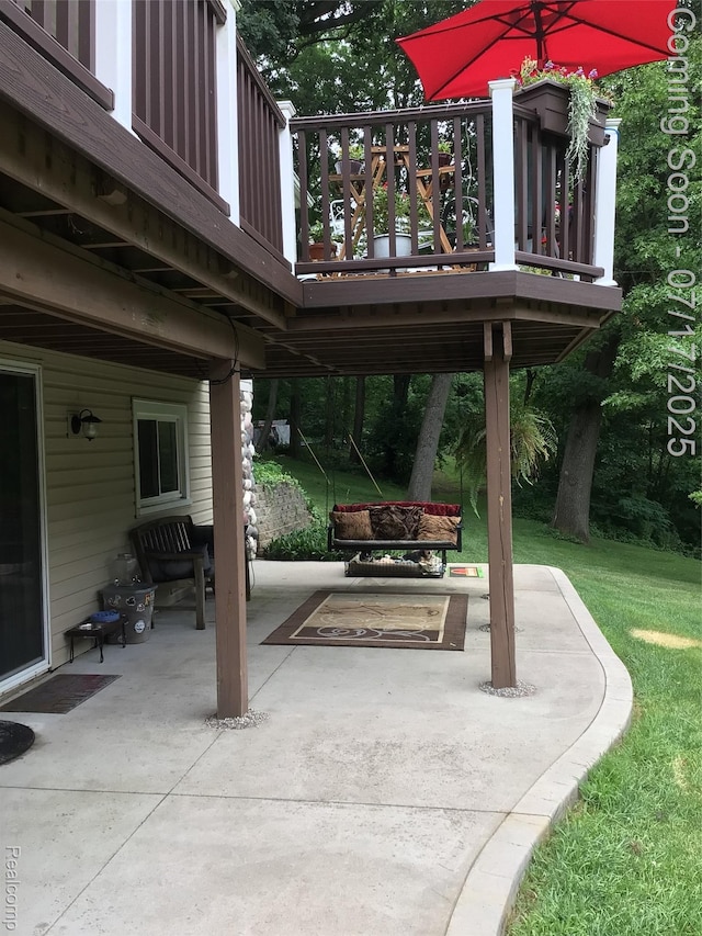 5074 Perryville Rd, Holly, MI 48442 - view of patio featuring a deck