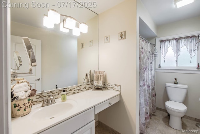 5074 Perryville Rd, Holly, MI 48442 - full bath with vanity, tasteful backsplash, and curtained shower