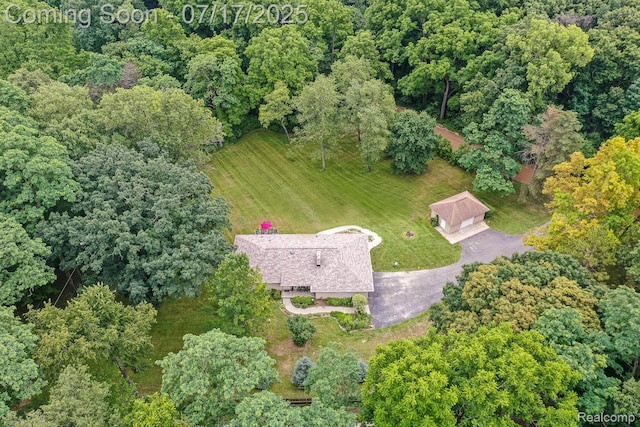 5074 Perryville Rd, Holly, MI 48442 - aerial overview of property's location with a forest