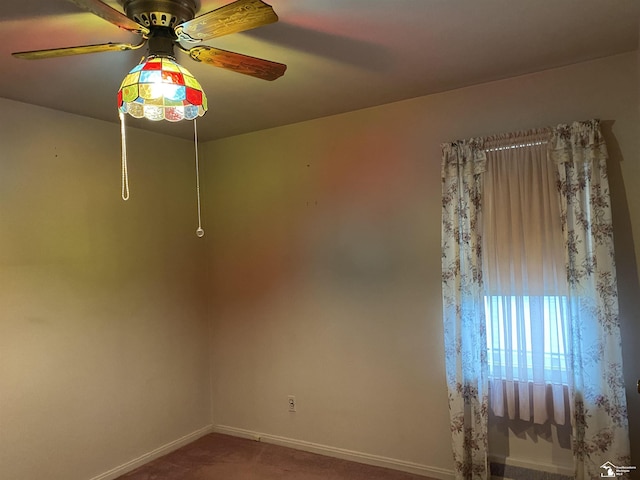 3897 15th St, Wyandotte, MI 48192 - empty room with ceiling fan and carpet