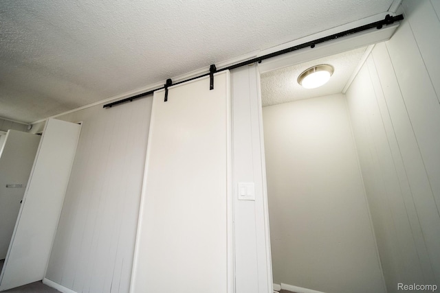 967 Keith St, Oxford, MI 48371 - detailed view of a textured ceiling and a barn door