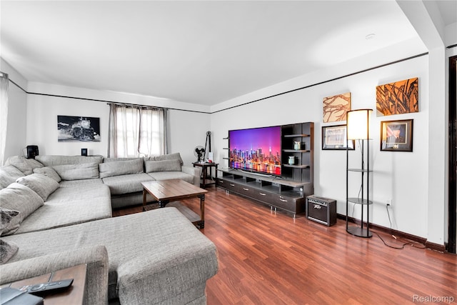 19035 Frazho Rd, Roseville, MI 48066 - living area with wood finished floors and baseboards