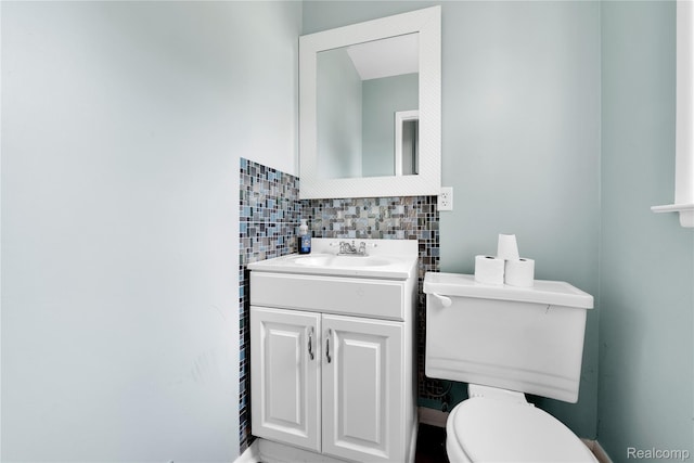 19035 Frazho Rd, Roseville, MI 48066 - half bathroom featuring vanity and tasteful backsplash