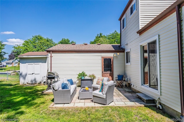 61374 Dean Dr, South Lyon, MI 48178 - view of patio featuring area for grilling and an outdoor living space