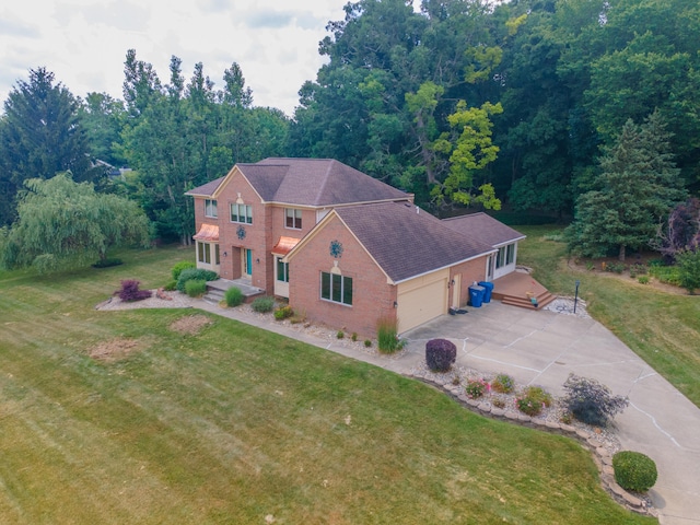 7184 Steeplechase Dr, Saline, MI 48176 - view from above of property with a forest