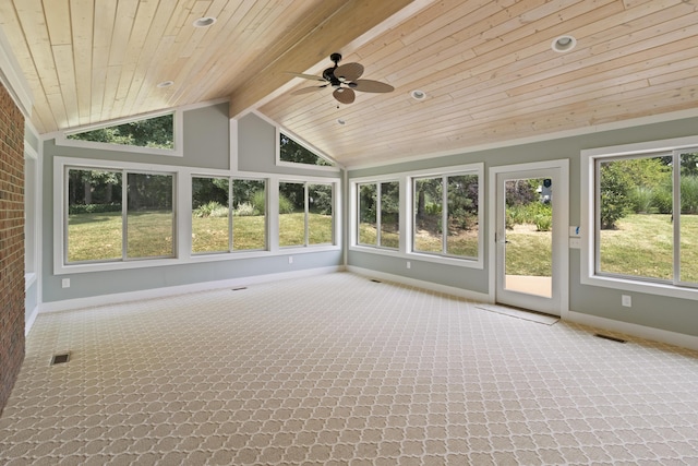 7184 Steeplechase Dr, Saline, MI 48176 - unfurnished sunroom featuring a ceiling fan