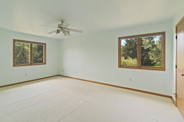 7184 Steeplechase Dr, Saline, MI 48176 - empty room featuring light carpet and a ceiling fan