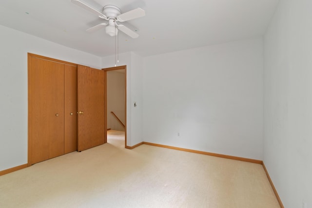 7184 Steeplechase Dr, Saline, MI 48176 - unfurnished bedroom featuring carpet floors, a closet, and ceiling fan
