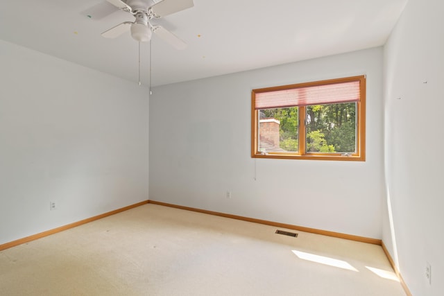 7184 Steeplechase Dr, Saline, MI 48176 - carpeted spare room featuring baseboards and ceiling fan