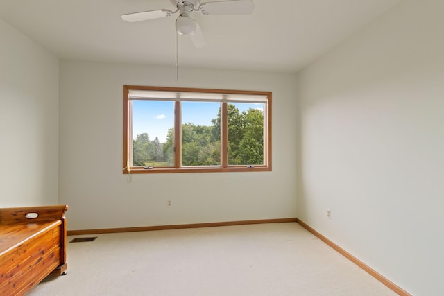 7184 Steeplechase Dr, Saline, MI 48176 - empty room with light carpet and ceiling fan