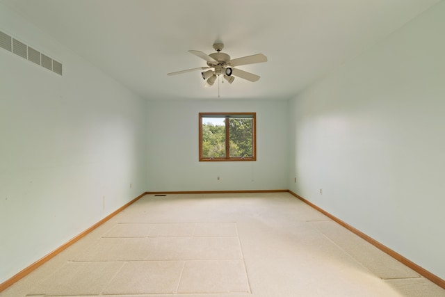 7184 Steeplechase Dr, Saline, MI 48176 - spare room with ceiling fan and light colored carpet