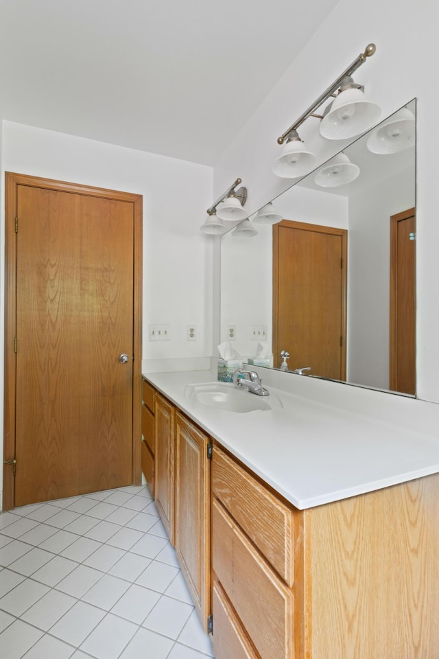 7184 Steeplechase Dr, Saline, MI 48176 - bathroom with vanity and tile patterned flooring