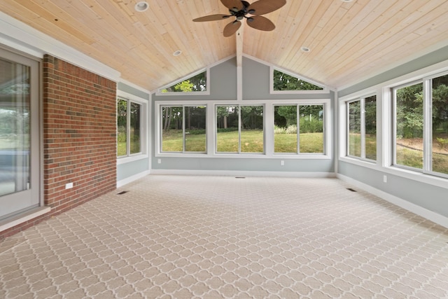 7184 Steeplechase Dr, Saline, MI 48176 - unfurnished sunroom with a ceiling fan