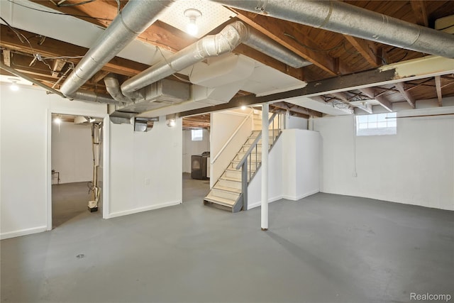 14888 Belmont Ave, Southgate, MI 48101 - basement with stairway and washer / clothes dryer