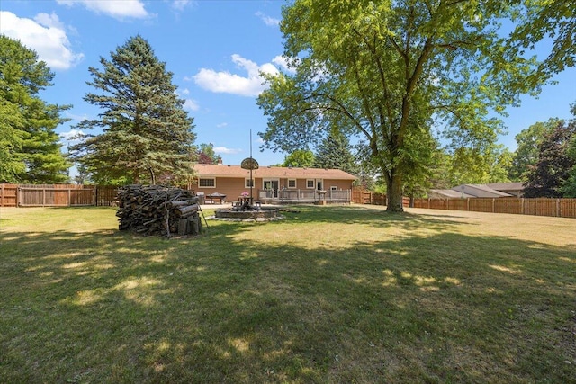 9950 Carpenter Rd, Milan, MI 48160 - fenced backyard featuring a patio area
