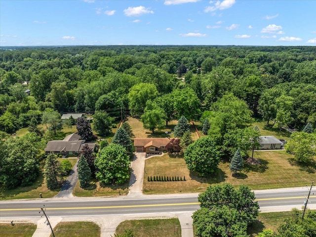 9950 Carpenter Rd, Milan, MI 48160 - aerial view of a heavily wooded area