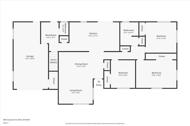 9950 Carpenter Rd, Milan, MI 48160 - view of room layout