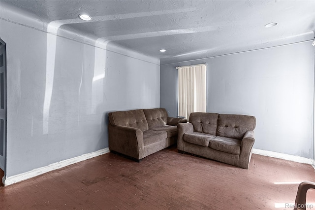 16934 Pembroke Ave, Detroit, MI 48235 - living room with dark wood-type flooring and recessed lighting