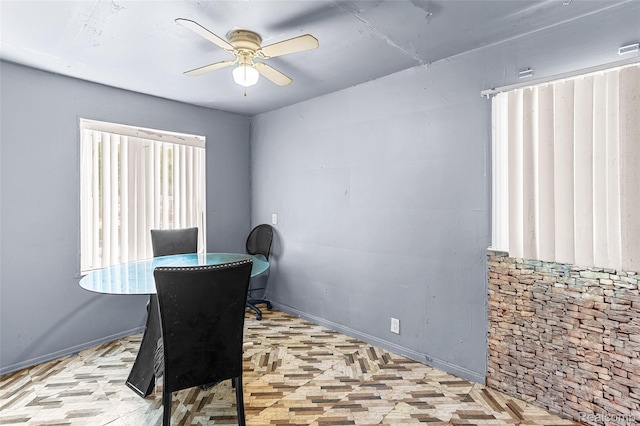16934 Pembroke Ave, Detroit, MI 48235 - office with a ceiling fan and baseboards
