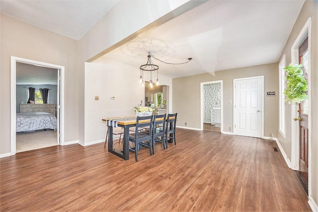 416 Kent St, Lowell, MI 49331 - dining space with wood finished floors