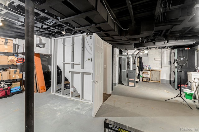 15042 Charles R Ave, Eastpointe, MI 48021 - unfinished below grade area featuring heating unit