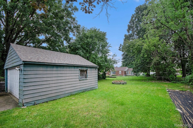 15042 Charles R Ave, Eastpointe, MI 48021 - view of yard featuring an outbuilding and a garage