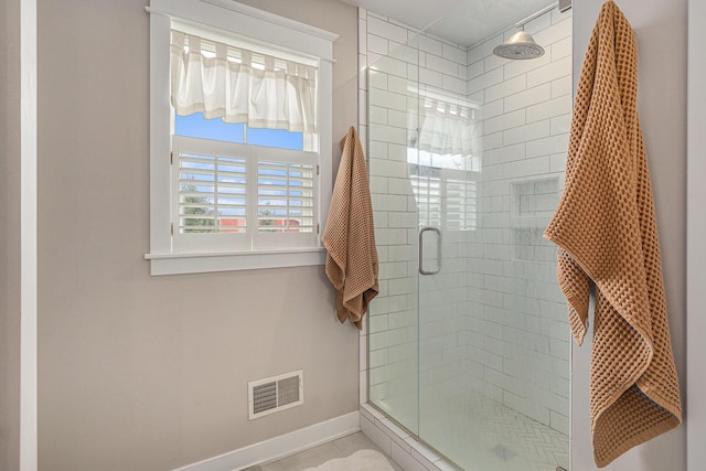 8608 52nd St SE, Ada, MI 49301 - full bath featuring a shower stall and tile patterned flooring