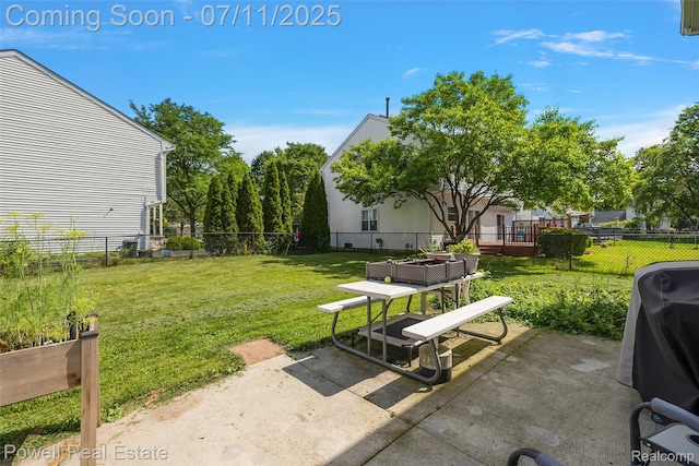 2601 Eardman Ct, Westland, MI 48186 - fenced backyard with a patio area
