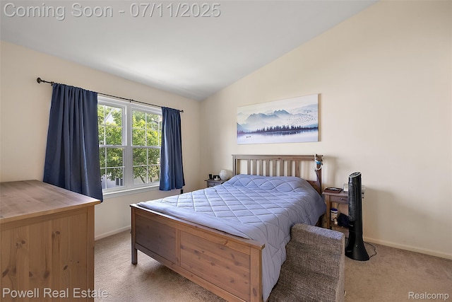 2601 Eardman Ct, Westland, MI 48186 - carpeted bedroom featuring vaulted ceiling and baseboards