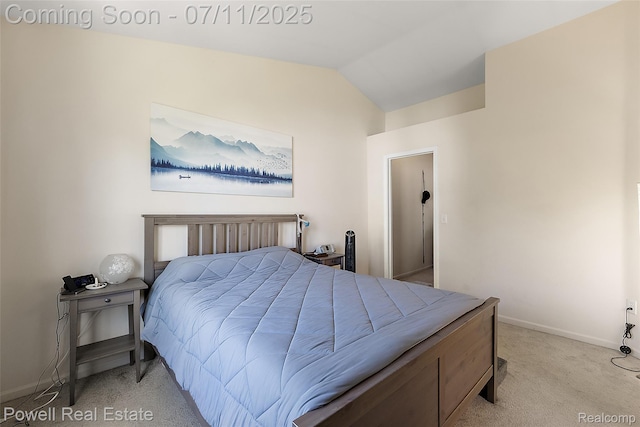2601 Eardman Ct, Westland, MI 48186 - bedroom featuring light carpet and vaulted ceiling
