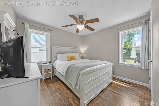 2216 Barrett Ave, Royal Oak, MI 48067 - bedroom with wood finished floors and ceiling fan