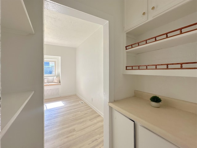 1006 Madison St, Three Rivers, MI 49093 - hallway with light wood-style flooring and a textured ceiling