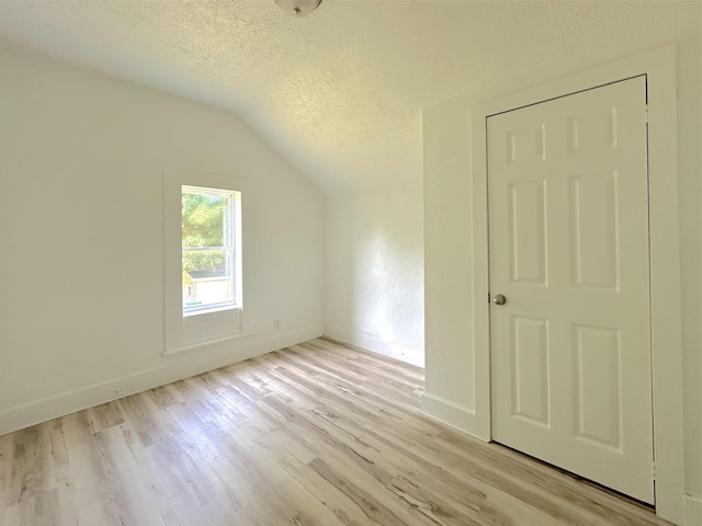 1006 Madison St, Three Rivers, MI 49093 - bonus room with a textured ceiling, lofted ceiling, and light wood-type flooring